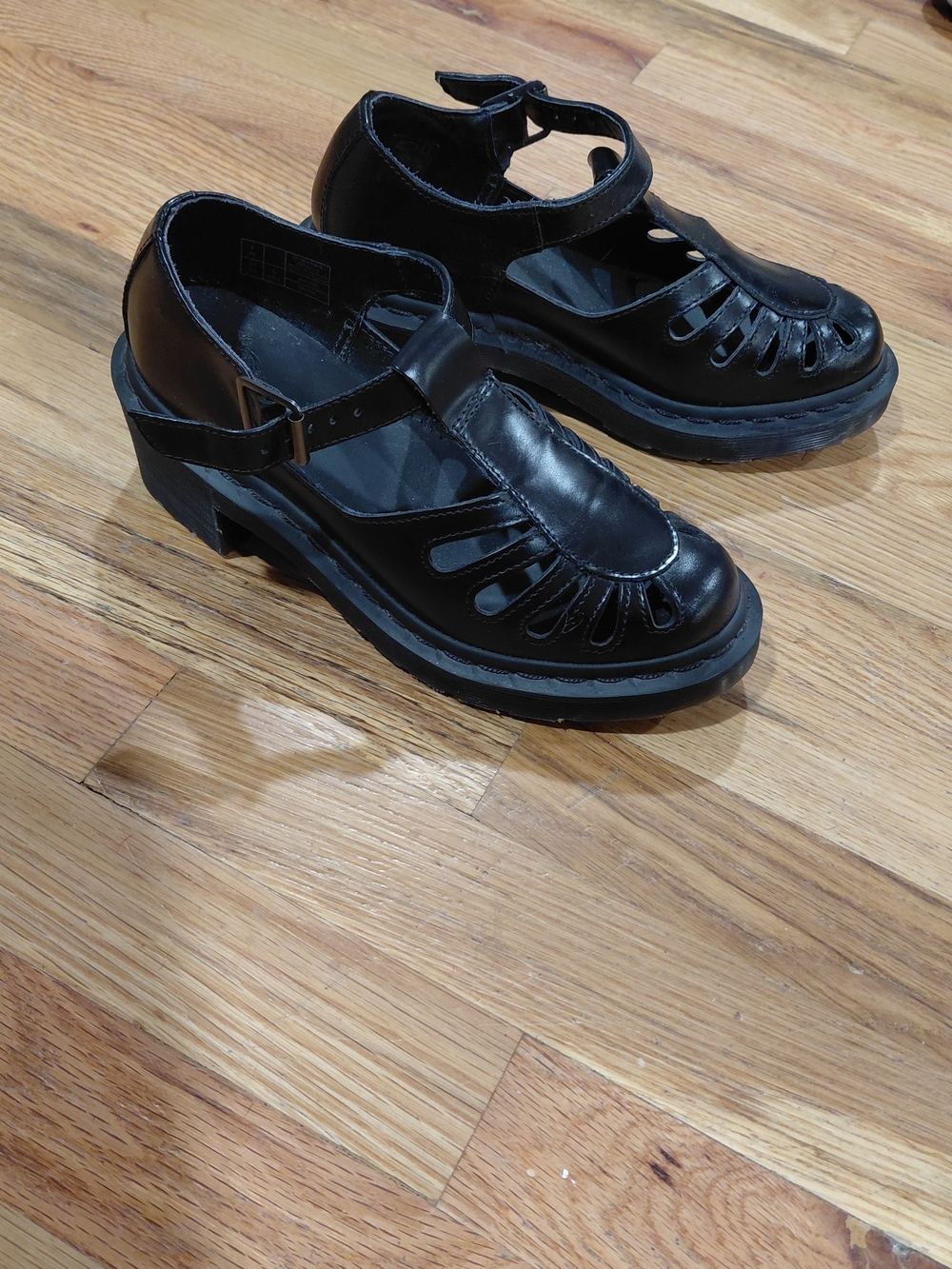 Black Mary Jane Chunky Heel Women’s Sandals